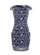 *blue Vanilla Navy Lace Tie Back Tulip Dress