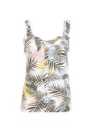 Dorothy Perkins Ivory Palm Print Button Front Vest