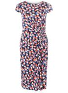 Dorothy Perkins *lily & Franc Multi Colour Printed Ruched Midi Dress