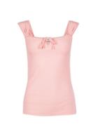 Dorothy Perkins *tall Coral Square Neck Ribbed Top