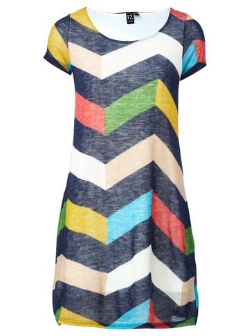 *izabel London Multi Colour Grid Print Shift Dress