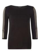 Dorothy Perkins Black Textured Long Sleeve Top