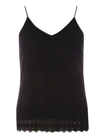 Dorothy Perkins *vero Moda Black Crochet Camisole Top