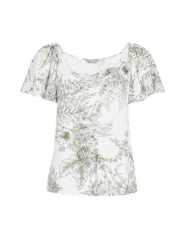 Dorothy Perkins Petite Khaki Toile De Jouy Top