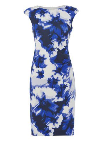 Dorothy Perkins *roman Originals Royal Blue Pleated Dress