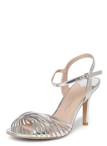 Dorothy Perkins Silver Wide Fit 'spiral' Knot Sandals