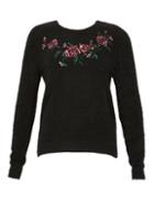 Dorothy Perkins *izabel London Black Embroidered Jumper