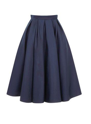Dorothy Perkins *chi Chi London Blue Plain Midi Skirt