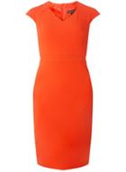 Dorothy Perkins Orange V-neck Pencil Dress