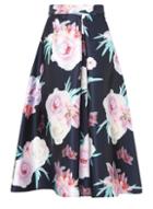 Dorothy Perkins *luxe Navy Floral Prom Skirt