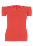 Dorothy Perkins Red Bow Bardot Top