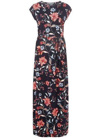 Dorothy Perkins *tall Navy Tie Waist Maxi Dress