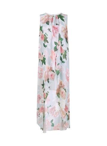*billie & Blossom Grey Floral Print Maxi Trapeze Dress