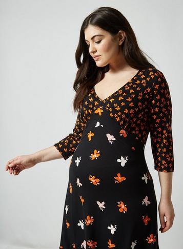 Dorothy Perkins *dp Curve Ditsy Print Empire Jersey Midi Dress