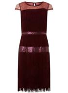 Dorothy Perkins *lily & Franc Mulberry Tassel Shift Dress