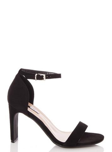 *quiz Black Thin Block Heel Sandals