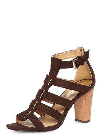 Dorothy Perkins Brown Gladiator Strap Sandals