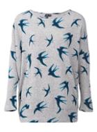 *izabel London Grey Swallow Print Jumper