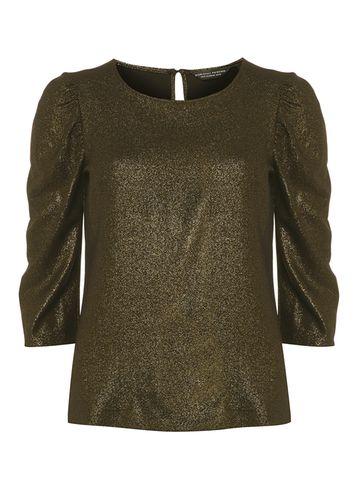 Dorothy Perkins Gold 'jennifer' Puff Sleeve Top
