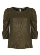 Dorothy Perkins Gold 'jennifer' Puff Sleeve Top