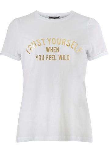 Dorothy Perkins *vero Moda White Slogan T-shirt