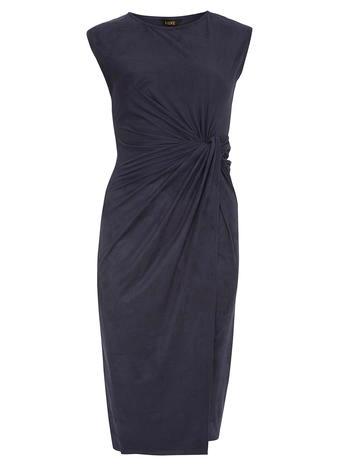 Dorothy Perkins Navy Suedette Knot Dress