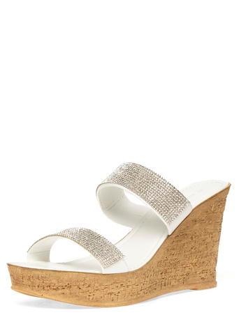 Dorothy Perkins White Double Bling Wedges