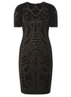 Dorothy Perkins Black Diamante Detail Bodycon Dress