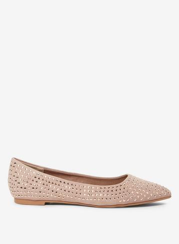 Dorothy Perkins Nude Microfibre Hailey Pumps