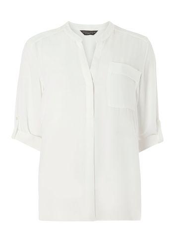 Dorothy Perkins Ivory Collarless Shirt