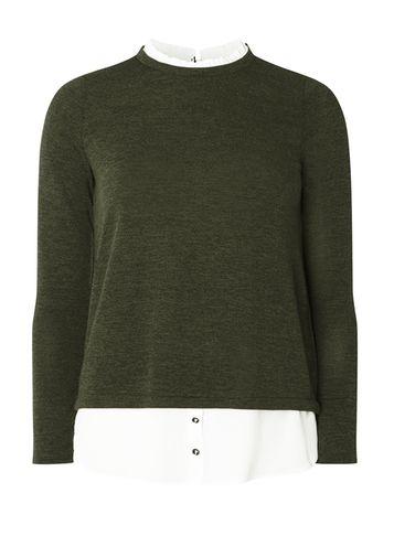 Dorothy Perkins Khaki Ruffle Collar