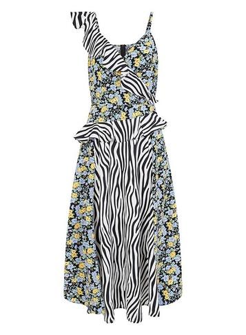 *girls On Film Print Multi Coloured Strappy Midi Skater Dress