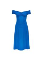 Dorothy Perkins *tall Cobalt Blue Ruched Sweetheart Bardot Dress