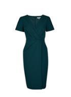 Dorothy Perkins Petite Green V-neck Wrap Dress
