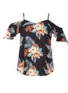 Dorothy Perkins *izabel London Navy Cold Shoulder Top