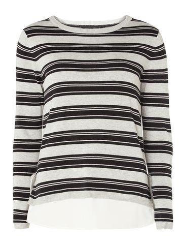 Dorothy Perkins Grey Stripe Tie Side
