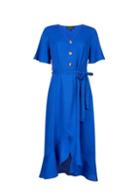 Dorothy Perkins *cobalt Ruffle Midi Dress