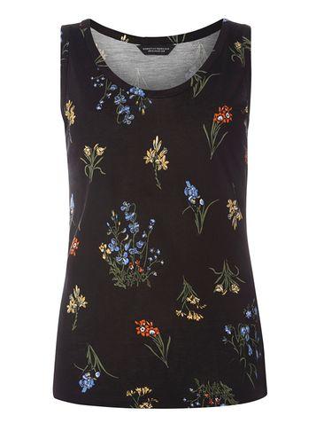 Dorothy Perkins Black Floral Print Vest