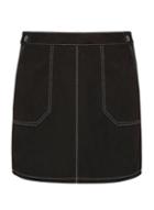 Dorothy Perkins Black Contrast Stitch Skirt