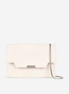 Dorothy Perkins White Double Compartment Clutch Bag