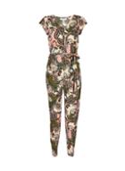 Dorothy Perkins Petite Green Paisley Print Jumpsuit