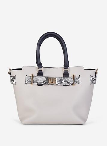 Dorothy Perkins Grey Belted Tote Bag