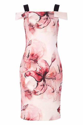 Dorothy Perkins *roman Originals Pink Floral Print Shift Dress