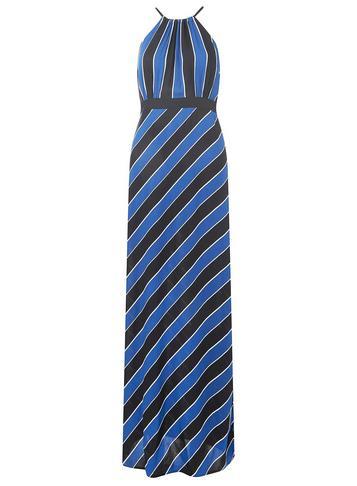 Dorothy Perkins Blue Striped Halter Neck Maxi Dress