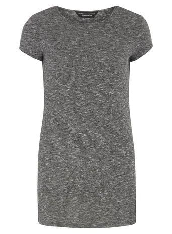 Dorothy Perkins Grey Rib Split Hem Tunic