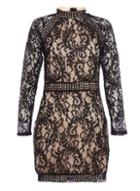 Dorothy Perkins *quiz Black Lace Mini Shift Dress