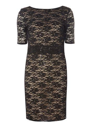 Dorothy Perkins *billie & Blossom Petite Black Lace Bodycon Dress