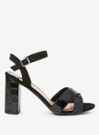 Dorothy Perkins Wide Fit Black Pu Serena Sandals