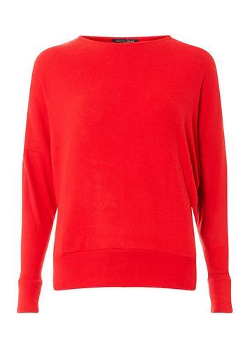 Dorothy Perkins Red Brushed Batwing Top