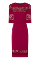 Dorothy Perkins *paper Dolls Berry Lace Insert Bodycon Dress